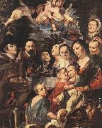 Jacob Jordaens Self-portrait among Parents, Brothers and Sisters oil painting on canvas